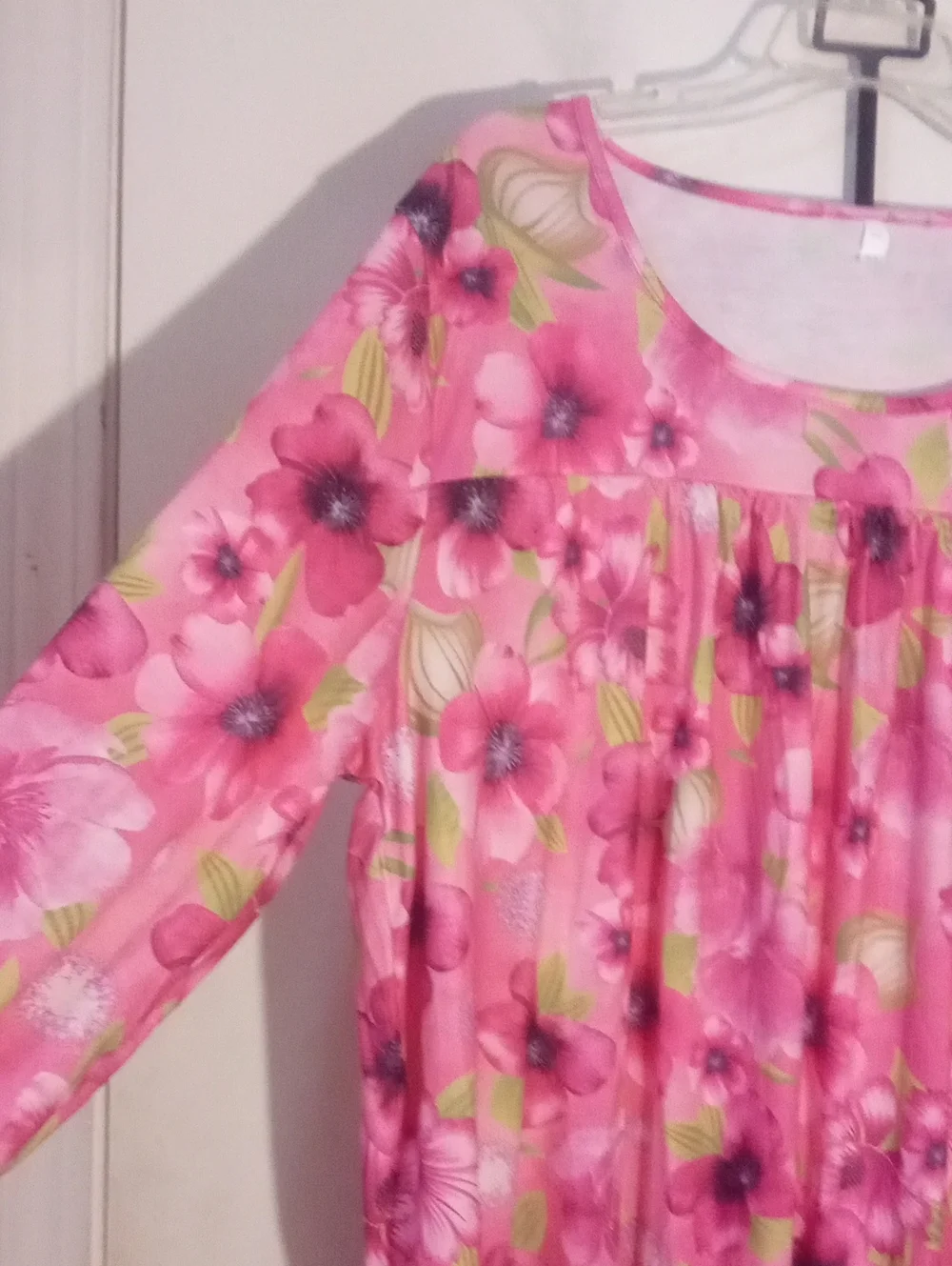 Pink Floral Casual Set XL New  Long-Sleeve Top & Pants Lounge